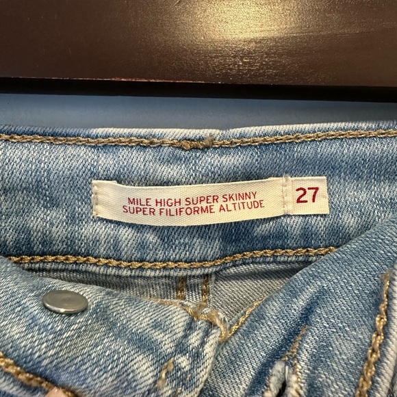 LEVI’S High Rise, Skinny Blue Jeans - Picture 3 of 5